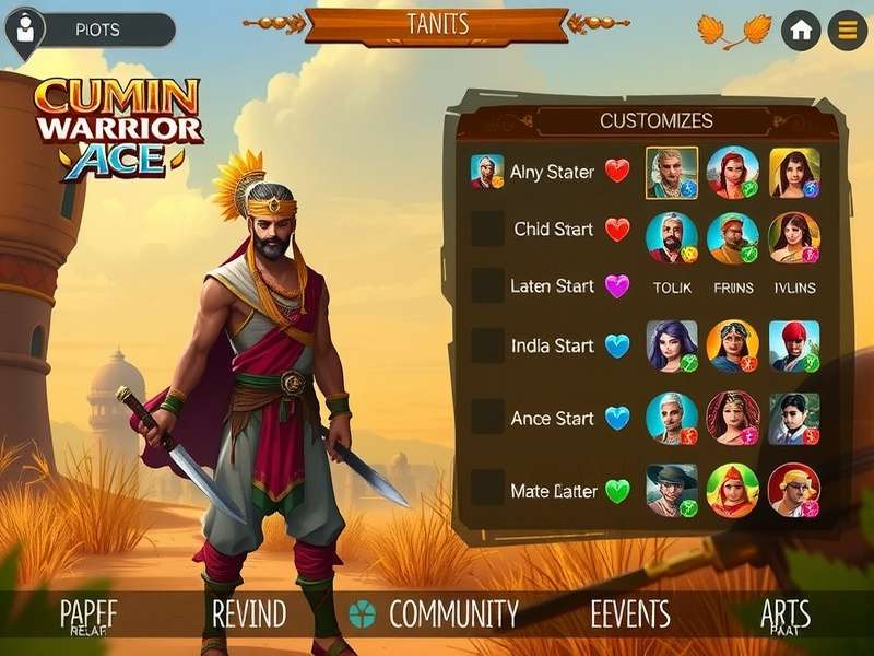 Cumin Warrior Ace gameplay screenshot showing character in Indian landscape