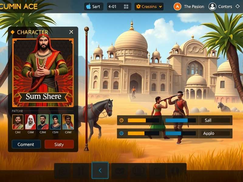 Cumin Warrior Ace character customization screen showing Indian attire options